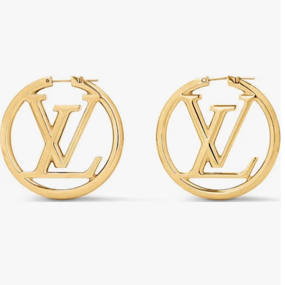 Louis Vuitton Gold Louise Hoop Earrings